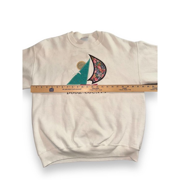 90s Sweatshirt Crewneck Door County Nautical Tourist - XL - Picture 2 of 4